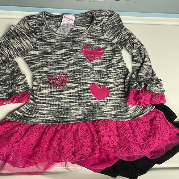 Girls Outfit Heart Shirt